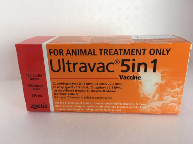 Ultravac 5 In 1 Vaccine [250 ML] - Country Vet