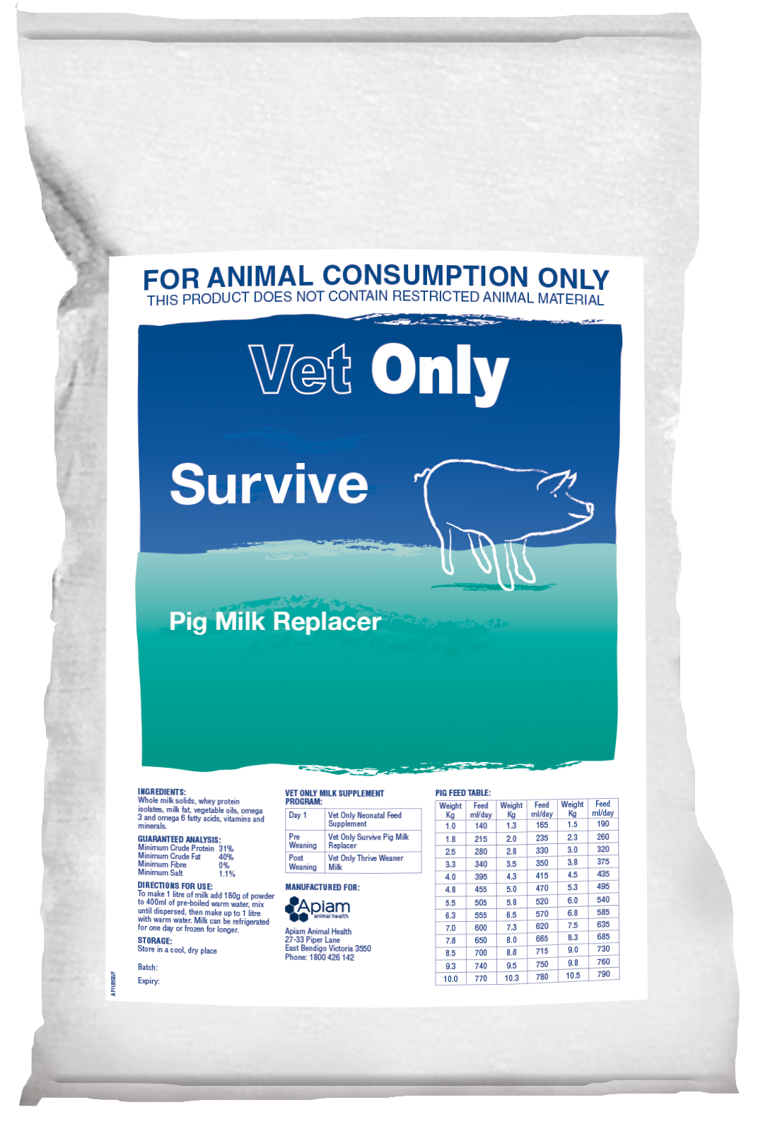 Vet Only Survive Milk Replacement [5 kg] Country Vet