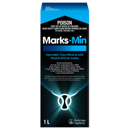 Marks-Min Injectable Trace Mineral with Vit B12 for Cattle [1 L] - Image 2