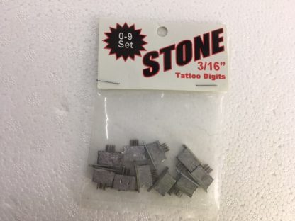 Tattoo Symbols - Stone 3/16" Stainless 0-9 [10pk]