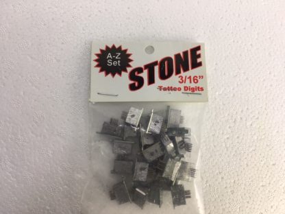 Tattoo Symbols - Stone 3/16" Stainless A-Z [26pk]
