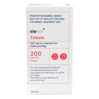 Elevet+ Tylosin 200 mg/mL Injection for Cattle and Pigs [100 mL]