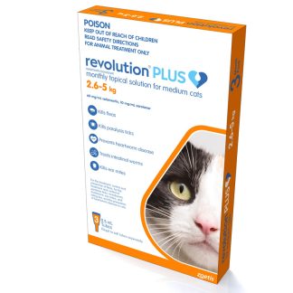 Revolution Plus for Medium Cats 2.6-5kg Orange [3 Pack]