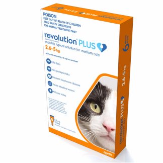 Revolution Plus for Medium Cats 2.6-5kg Orange [6 Pack]