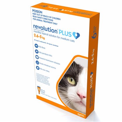 Revolution Plus for Medium Cats 2.6-5kg Orange [6 Pack]