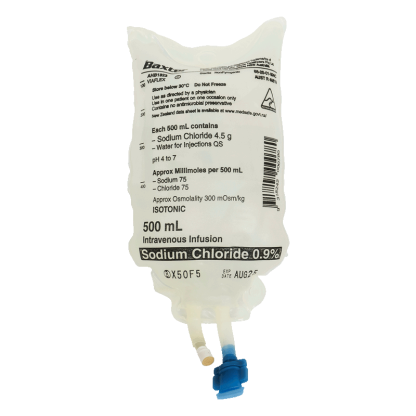 Saline - Baxter 0.9% Sodium Chloride IV Infusion [500 mL]