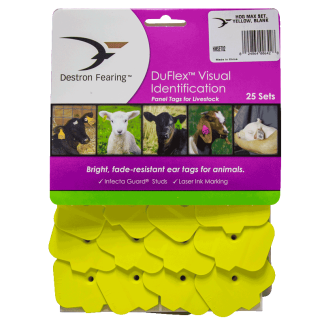Ear Tags, Hog Max Set, Yellow, Blank [25 Pack]