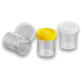 Specimen Jar Yellow Top, Sterile Label 70ml [Each]