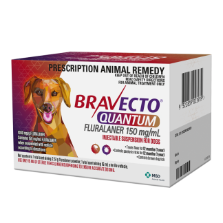 Bravecto Quantum Fluralaner 150 mg/mL Injectable Suspension for Dogs [15 mL]
