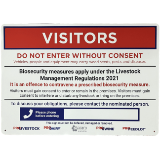 Apiam Victoria Metal Biosecurity Sign [Each]