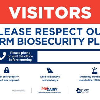 ProDairy Metal A2 - Biosecurity Sign [Each]