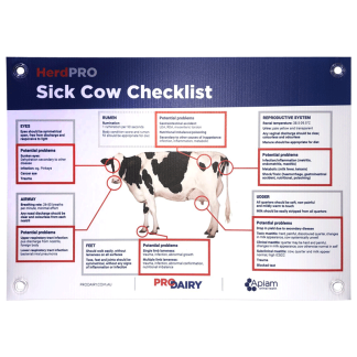 ProDairy Corflute A2 - HerdPRO Sick Cow [Each]