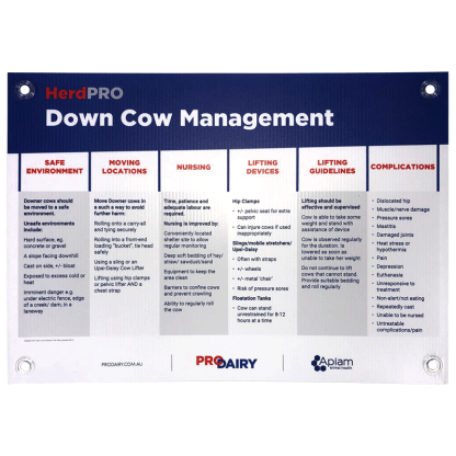 ProDairy Corflute A2 - HerdPRO Down Cow Management [Each]
