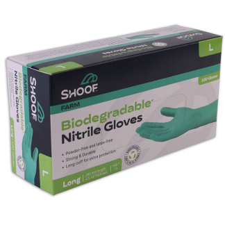 Gloves - Shoof - Biodegradable Nitrile, Large [100 Pack]