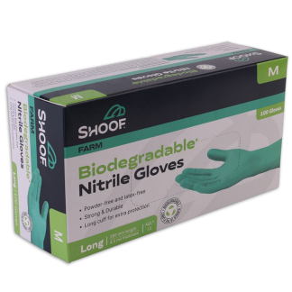 Gloves - Shoof - Biodegradable Nitrile, Medium [100 Pack]