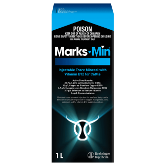 Marks-Min Injectable Trace Mineral with Vit B12 for Cattle [1 L]
