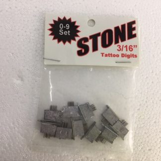 Tattoo Symbols - Stone 3/16" Stainless 0-9 [10pk]
