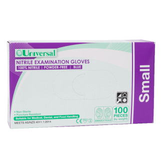 Gloves - Universal - Nitrile Powder Free Small [100 Pack]