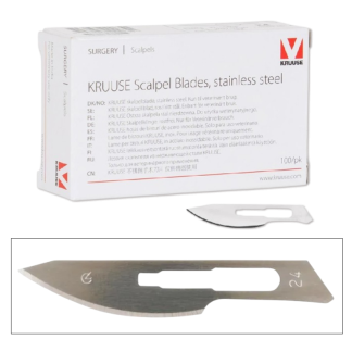Scalpel Blades - Jorgen Kruuse #24 [100 Pack]